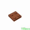 thumbnail image 1 of 100PCS MOC 3022 2x2 Plate Building Blocks Kit High-Tech Board Light Panel Bricks Particle Idea Toys Children Birthday Kid Gifts 38-Dark Orange, 1 of 6