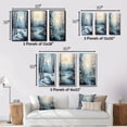 thumbnail image 4 of Designart "Winter Moonrise Birch Woods V" Floral Framed Wall Art Set Of 3 - Blue Tree Birch Frame Canvas Set For Living Room Decor, 4 of 7
