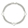 thumbnail image 3 of Finest Gold Sterling Silver Polished Multi-strand Heart 7 in. Bracelet, 3 of 4