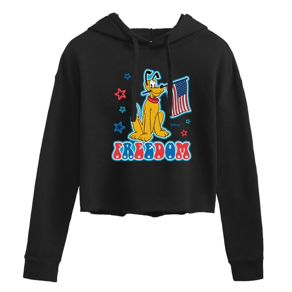 Disney - Pluto Freedom - Juniors Cropped Pullover Hoodie