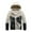 Khaki Jacket fot Men, variant on safuny Men's Casual Long Sleeve Jacket Windproof Quilted Outdoor Hooded Coat Fleece Lined Stylish Zipper Pockets Daily Wear able Warm Outerwear Beige L