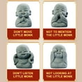 thumbnail image 3 of Mini Estatua Monje Muñeca Buda 4 Uds. Encantadora para Pecera Coche Oficina en Casa, 3 of 9