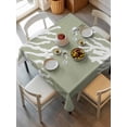 thumbnail image 6 of Coral Sage Green Table Cloth, Coastal White Ocean Marine Nautical Beach Waterproof Tablecloth for Square Tables, Reusable Washable Fabric Table Cover for Restaurant Kitchen Dining Tables 60"x60", 6 of 6