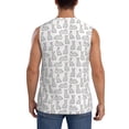 thumbnail image 4 of Balery Cute Rabbit Men's Sleeveless Muscle Shirts Workout Tank Top, Moisture Wicking, Odor Protection-Large, 4 of 8