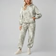 thumbnail image 2 of Camo Sweatsuits for Women 2 Piece Maple Leaf Print Oversized Sweatshirt and Pants Sets Fall Winter Casual Workout Tracksuits, 2 of 5