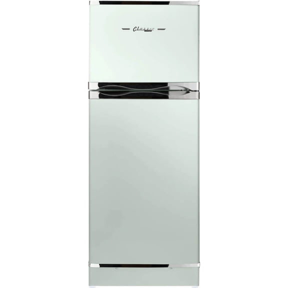 UNIQUE 10 Cu. Ft. Classic Retro Summer Mint Green Propane Top Freezer Refrigerator