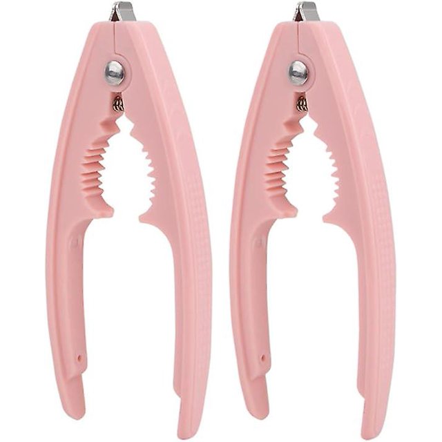 2 piezas de abridor de conchas, abridor de almejas, abridor de almejas, alicates para almejas, cascanueces, cascanueces, cascanueces, rosa 14,5 x 6 cm