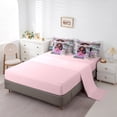 thumbnail image 4 of Black Bedding Full Size Women, American African Comforter Sets with Sheets, Pink Reversible, 4 of 5