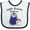 White and Navy, variant on Inktastic Happy Birthday, Mama Cute Penguins Boys or Girls Baby Bib