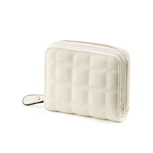 Cartera corta para tarjetas de crédito de mujer INSPIRE CHIC blanca