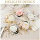 thumbnail image 3 of 2 Pcs Corsages de Flores Blancas para Muñeca para Boda Novia Novio Ceremonia Fiesta, 3 of 6