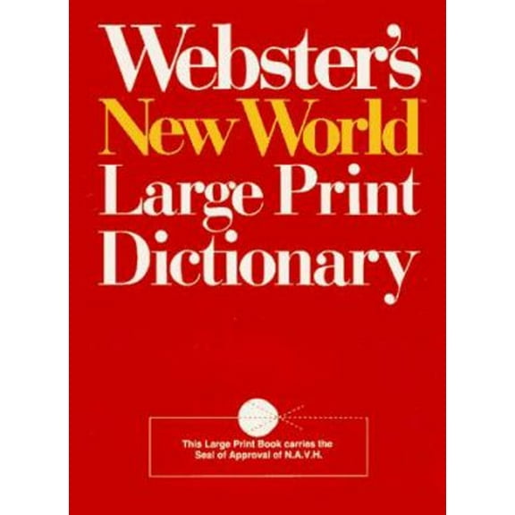 Pre-Owned Webster's New World Large Print Dictionary (Hardcover) 0671868624 9780671868628