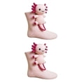 thumbnail image 4 of Calcetines de Punto con Diseño de Animales para Mujer, Gruesos, Bonitos Y Novedosos, Suaves Y Peludos, Regalos de Navidad. Dragón rosa, 4 of 8