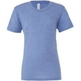 thumbnail image 1 of T-Shirt à Manches Courtes Uni à Col Ras du Cou en Mélange Triblend pour Hommes en Toile, 1 of 2