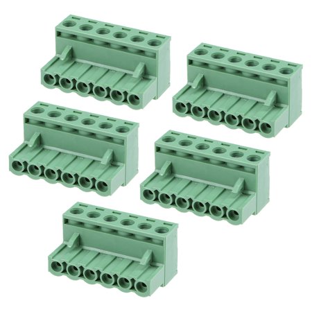 5 Connecteurs PCB 2P 7.62mm - 300V 25A - Type Borne à Aiguille Plat - Uxcell - Neuf