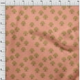 thumbnail image 3 of oneOone Cotton Jersey Peach Fabric Floral & Flying Swan Block Fabric For Sewing Printed Craft Fabric By The Yard 58 Inch Wide, 3 of 4