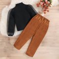 thumbnail image 6 of Wavsuf Outfits Set Clothes for Kids Top+Pant Corduroy Black Clothes Suit Size 5Y, 6 of 9