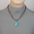 thumbnail image 4 of Turquoise Magnesite Pendant and Wood Beaded Necklace-20, 4 of 5