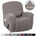 thumbnail image 4 of PrimeBeau Non-Slip Solid Print Jacquard Recliner Slipcovers - Taupe, 4 of 7