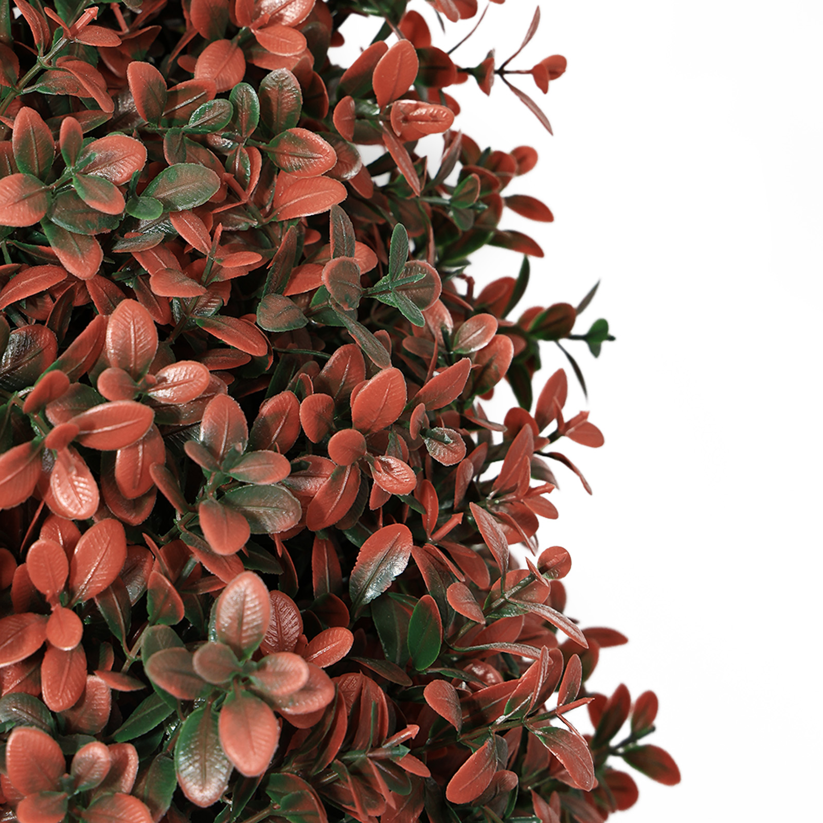 Aukfa 3ft Artificial Boxwood Topiary Trees 2 Set, Red Faux Plants with UV Protection for Outdoor Porch Patio and Indoor Decor