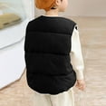 thumbnail image 5 of Fesfesfes Winter Kids Sleeveless Outwear Puffer Jacket Girls Boys Lightweight Zipper or Buttons Warm Outerwear Coat with Pocket Fashionable Quilted Tops Thick Casual Wear(Black#1,3 Years), 5 of 7