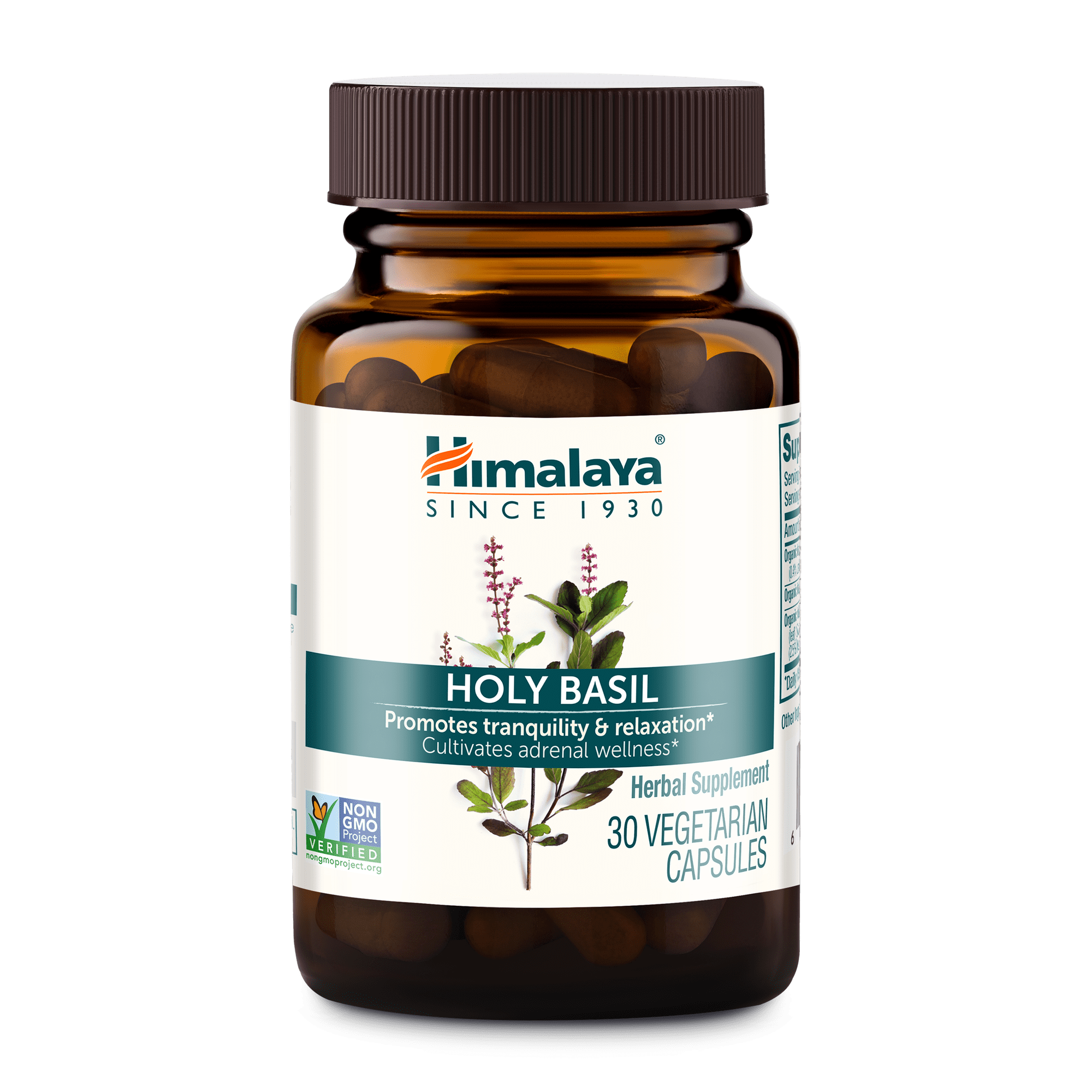 Himalaya Holy Basil Herbal Supplement, Stress Relief, Occasional Sleeplessness, Promotes Calm, 30 Capsules