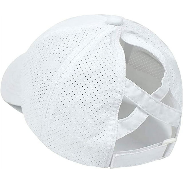 LAICAIW Womens Criss Cross Ponytail Hat Quick Drying Baseball Cap Sun Hats UV Protection Sport Cap