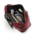 thumbnail image 5 of Raven Faux Crocodile-Embossed Vegan Leather Womens Weekender Bag, 5 of 46
