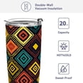 thumbnail image 4 of SKYSONIC Colorful Geometric 12 oz Tumbler Stainless Steel Vacuum Insulated Travel Tumbler with Straw and Lid, Durable Coffee Mug Drinking Cup, 4 of 7