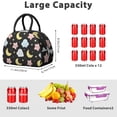 thumbnail image 5 of Insulated Lunch Bag for Women Men,Zipper Closure Lunch Tote for for Work Picnic (Starry Night Sky Moon Aurora ), 5 of 7