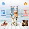 thumbnail image 4 of 40oz Cute Mini Cactus Theme Stainless Steel Flip Straw Tumbler Spill Proof Travel Cup Double Wall Vacuum Insulated Coffee Mug with Top Handle, 4 of 6