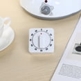 thumbnail image 2 of Kitchen Timer Manual, Stainless Steel Egg Shaped Mechanical Rotating Alarm with 60 Minutes for Cooking White, 2 of 8