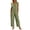 Green, variant on Womens Cotton Jumpsuits Sleeveless Summer V Neck Loose Fit Button Down Romper Straight Leg Loungewear with Pockets,Black,XL