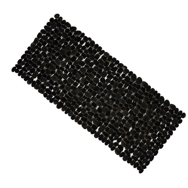 Bewildely Alfombrilla antideslizante para baño, ducha, baño, almohadilla de PVC con ventosas, alfombrilla antideslizante para bañera Juegos de accesorios de baño negro Bewildely HA000330-03B