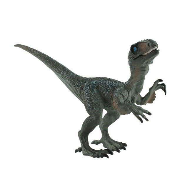 Set de figuras de dinosaurios Velociraptor realista de T-Rex jurásico