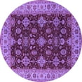 thumbnail image 1 of Ahgly Company Indoor Round Oriental Purple Industrial Area Rugs, 8' Round, 1 of 4