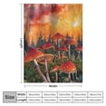 thumbnail image 4 of Orinice  Mushroom Throw Blanket, Mushrooms Magic Place Imaginary Clouds Clipart Leaves Poppies Spellbound, Flannel Fleece Accent Piece Soft Couch Cover for Adults,  Orange Taupe 50x60in, 4 of 6