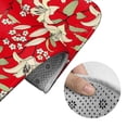 thumbnail image 5 of Honeii Lilies Flowers Pattern Bathroom Anti-Skid Pad Bathroom Mat Vintage Seamless Pattern Not-Slip Toilet Rug Set, 5 of 6