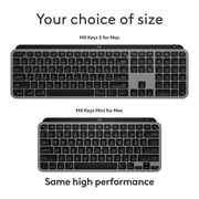 Logitech MX Keys S for Mac, Wireless Keyboard, Fluid, Precise Laptop-Like Typing, Programmable Keys, Backlit, Bluetooth