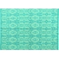 thumbnail image 1 of Ahgly Company Indoor Rectangle Abstract Turquoise Blue Modern Area Rugs, 4' x 6', 1 of 4
