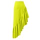 thumbnail image 4 of Gibobby faldas largas de mujer casuales Falda con dobladillo asimétrico con volantes en cascada para mujer, faldas grandes de cintura alta, faldas sexis para fiesta de cumplea(Verde, XL), 4 of 5