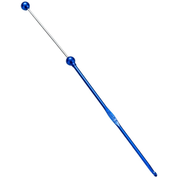 3mm Metal Crochet Hook Handmade Crochet Needle Practical Beads Knitting Needle for Crocheting Knitting