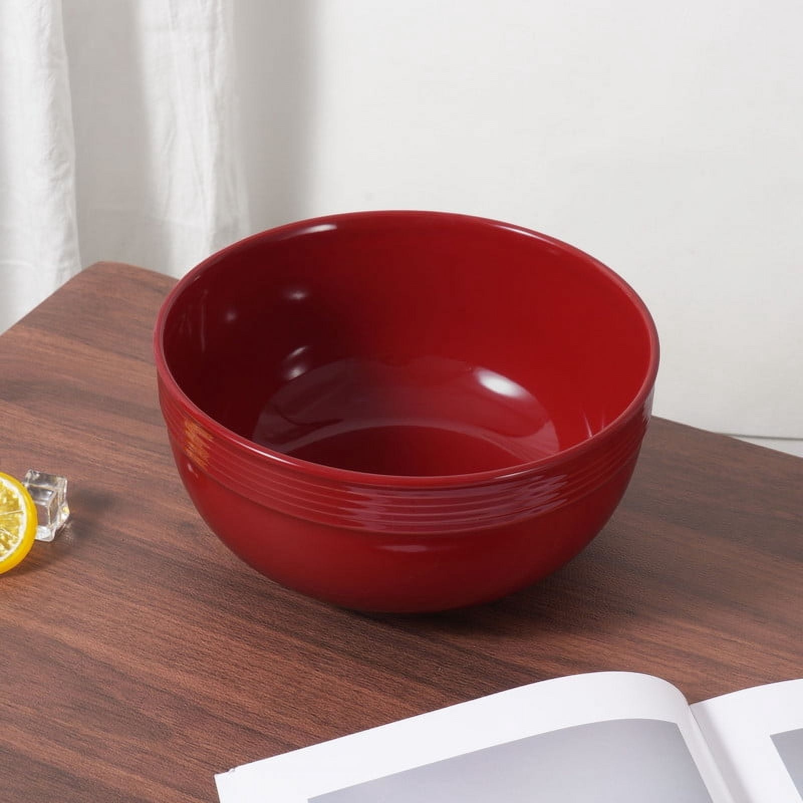 Mainstays Chiara Stoneware Round 9" Red Serve Bowl