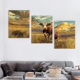 thumbnail image 4 of Canvas Wall Art Highland Cow Cattle Longhorn Cattle Picture Texas Wildlife in Sunset Farm Painting Modern Home Farmhouse Decor Framed, 4 of 6