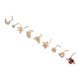 thumbnail image 1 of 9pcs Nose Studs Set Golden Stainless Steel L Shape Shiny Zircon Decoration Nose Ring Studs, 1 of 5