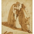 thumbnail image 2 of Luca Cambiaso 15x16 Gold Ornate Wood Frame and Double Matted Museum Art Print Titled - The Visitation (circa 1580), 2 of 4