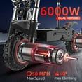 thumbnail image 3 of AJOOSOS X60 Electric Scooters for Adults, 50 mph Max Speed Power by 6000W Dual Motor, 50 Miles Long Range, Foldable Electric Scooter with Seat, UL2272 Certified, 3 of 8