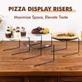 thumbnail image 4 of PUERSI 4 PCS Pizza Stand Holder with Non-Slip Pads, Black Metal Pizza Pan Display Stands, Food Platter Riser Serving Tray for Party Wedding, 4 of 8