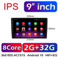 thumbnail image 1 of Radio de coche 2 din 7 9 10 "reproductor Multimedia Android GPS WIFI Auto CarPlay para Toyota Volkswagen Hyundai Kia Nissan Honda Lada Ford Tan Jianjun unisex, 1 of 2