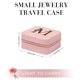 thumbnail image 2 of Joyero de viaje, organizador de joyas, para mujeres, anillo, collar, pendientes, caja organizadora de joyas con espejo, regalos de cumpleaños para mujeres, mamá, abuela, 2 of 8